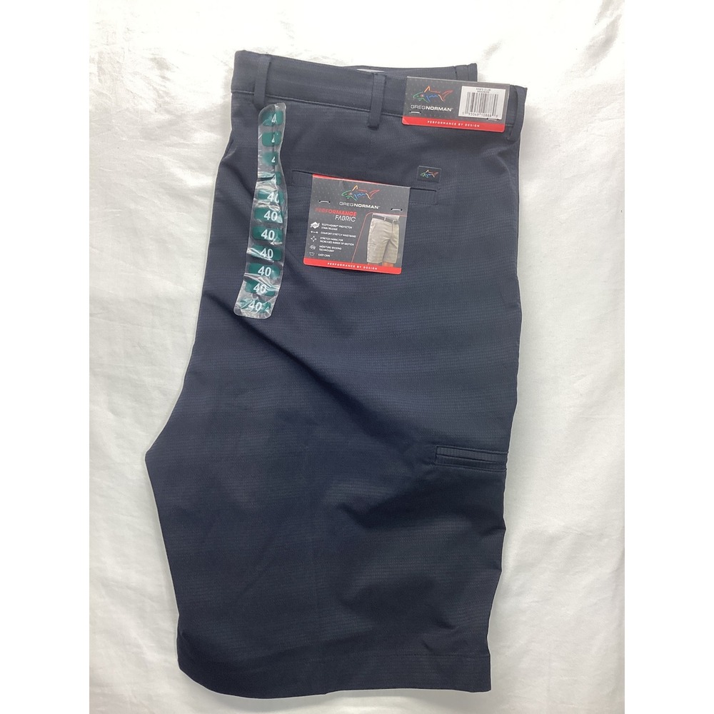 Greg Norman Mens Navy Blue Performance Golf Shorts Size 40 NWT Stretch Moisture - Picture 3 of 6